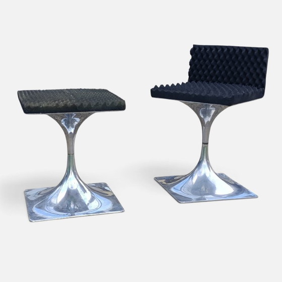 Roger Tallom M400 Low Chair 1960s Lcloche France Chair Only – Roger Tallon, Stoelen / fauteuils, Metal (photo 2 of 5)