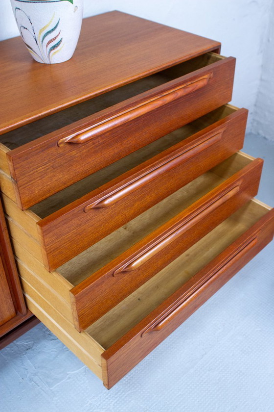 Image 1 of Credenza vintage in teak di Heinrich Riestenpatt, cassettiera danese