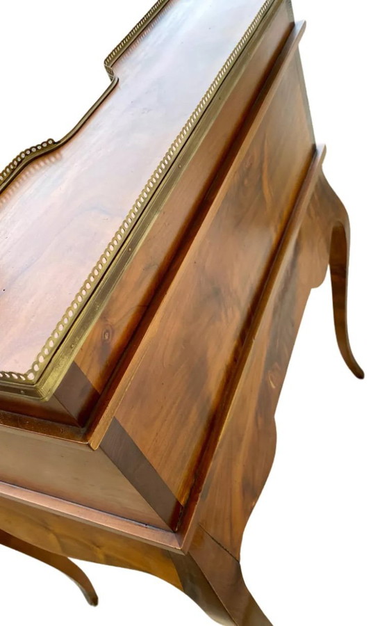 Image 1 of Scrivania a cilindro in stile Luigi XV, 6 cassetti