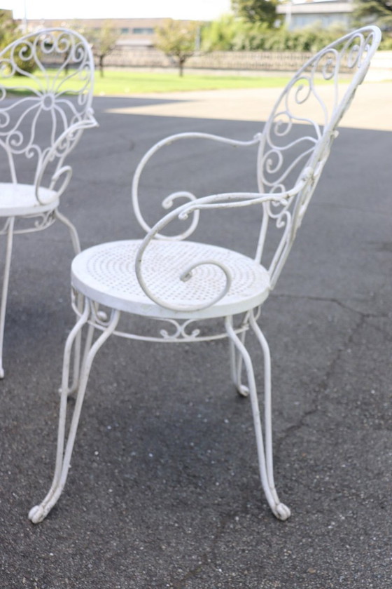 Image 1 of Tuinset met tafel en 6 fauteuils, Italië, jaren 70