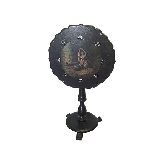 Image 1 of Antique Victorian tilt top side table, circa 1880s