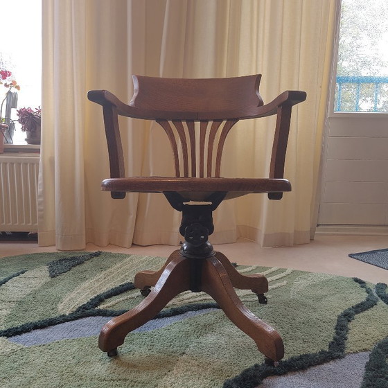 Chaise de bureau britannique vintage – Bell-Barn, Chaises de bureau, Bois (photo 2 of 6)