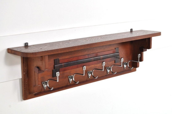 Image 1 of Art Deco coat rack in oak, 1930s