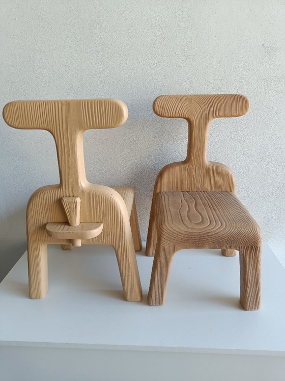 Een paar vintage Italiaanse kinderstoelen – Canova & Eurotoys, jaren 70/80 – Hockers en poefs, Plastic (photo 4 of 11)