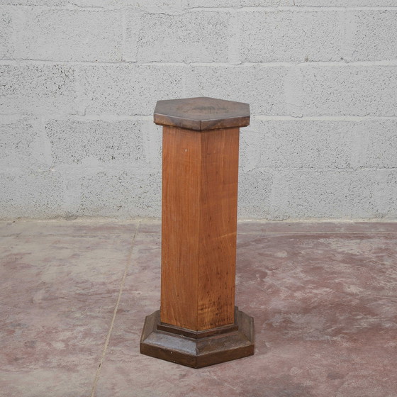 Selette Art Déco Hexagonale Placée Noyer – Bois, Art Deco (photo 9 of 10)