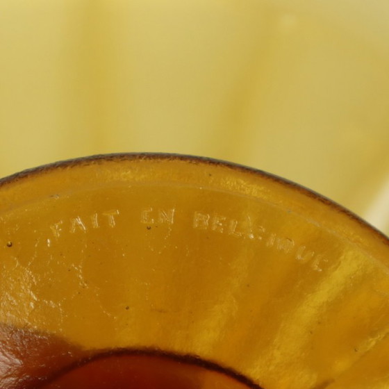 Image 1 of Piatto da torta Art Déco color ambra