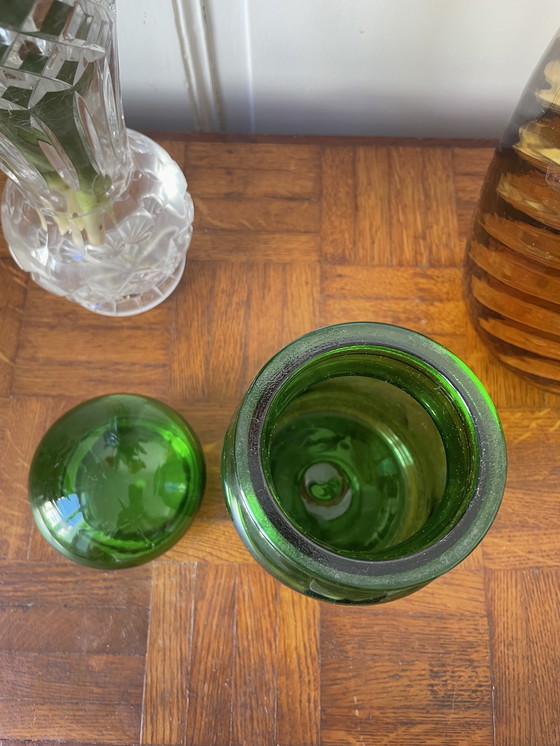 Image 1 of Juego de 3 frascos de boticario antiguos