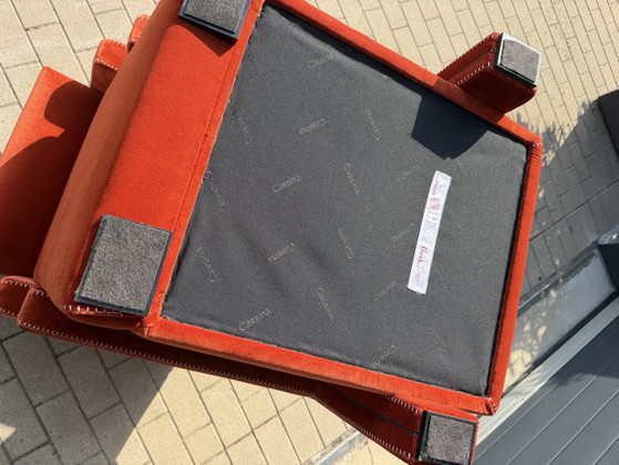 Cassina Utrecht Stuhl Terrakotta, G. Rietveld Neuwertiger Zustand! – Sessel, Textile (photo 14 of 15)