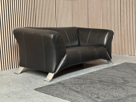 2-seater Sofa Rolf Benz 332 Leather Black 165x90, 2 seaters (photo 4 of 7)