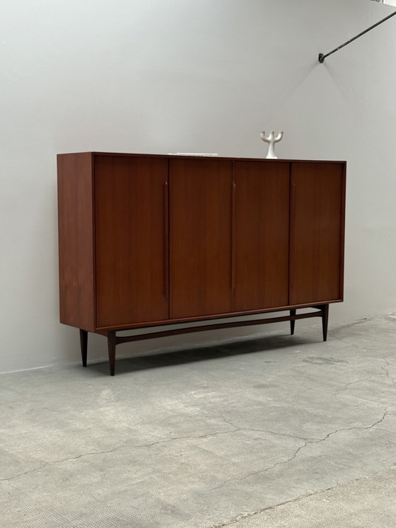 Image 1 of Heinrich Riestenpatt teak wooden highboard 225cm, Germany 1960s