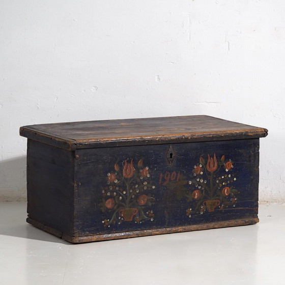 Baule antico con motivi floreali (Anno 1901) #41 – Armadi contenitori, Rustic (photo 4 of 40)