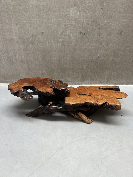 Image 1 of Vintage XL brutalist wabi-sabi coffee table