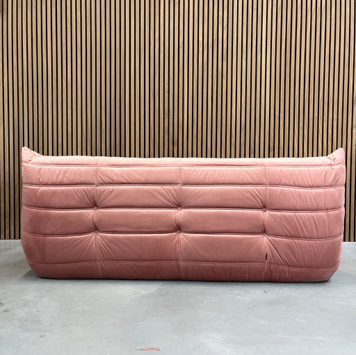 Ligne Roset Togo Trois places Rose Microfibre