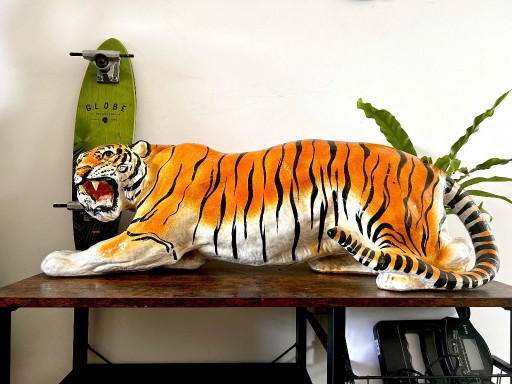 Ceramic tiger statue