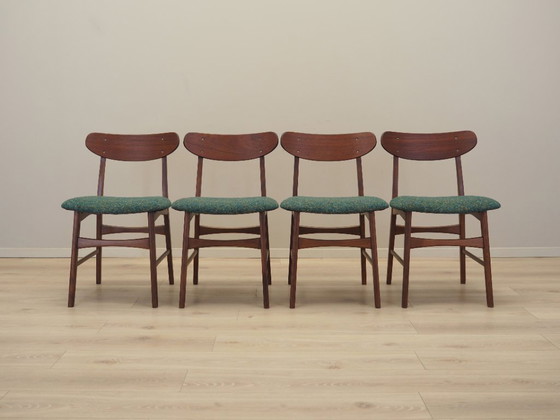 Image 1 of Set of four teak chairs, Danish design, 1970s, production: Denmark