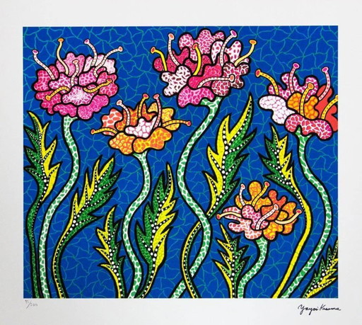 Nach Yayoi Kusama, Sommerblumen, Lithografie, 1990er Jahre