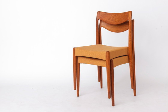 Image 1 of Pair of Bambi Dining Chairs by Rastad & Relling for Gustav Bahus, Norwegian 1960s Mid Century Teak Chairs