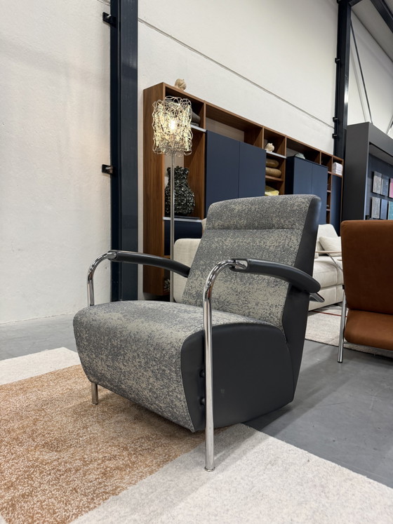 Image 1 of Leolux Scylla Hoog fauteuil memory stof grijs