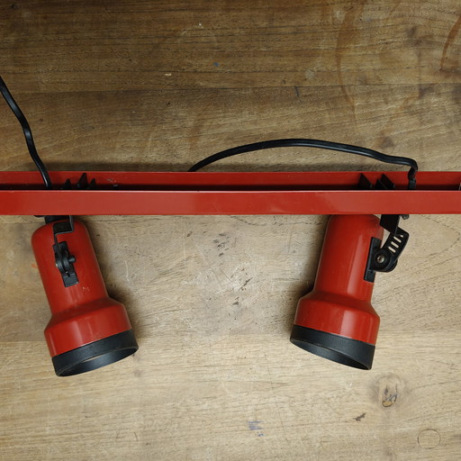 Vintage red double spotlight – 70s/80s – retro