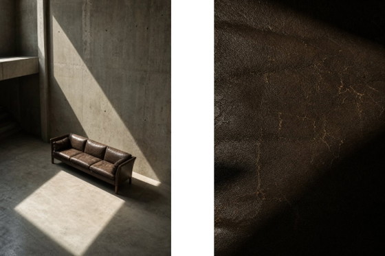 Image 1 of Divano Cromwell in pelle stile Mid-Century Modern, disegnato da Arne Norell negli anni '60.