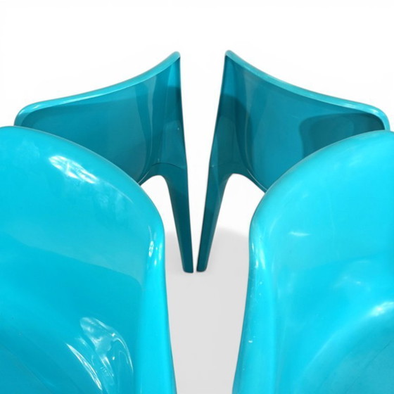 Image 1 of Set van 4 Schröder & Henzelmann Space Age eetkamerstoelen, 1970