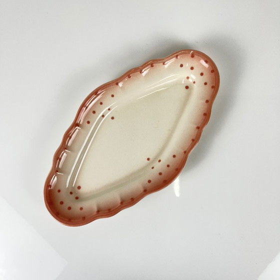 Image 1 of Piccolo piatto rosa di Salins-les-Bains, prima del 1970