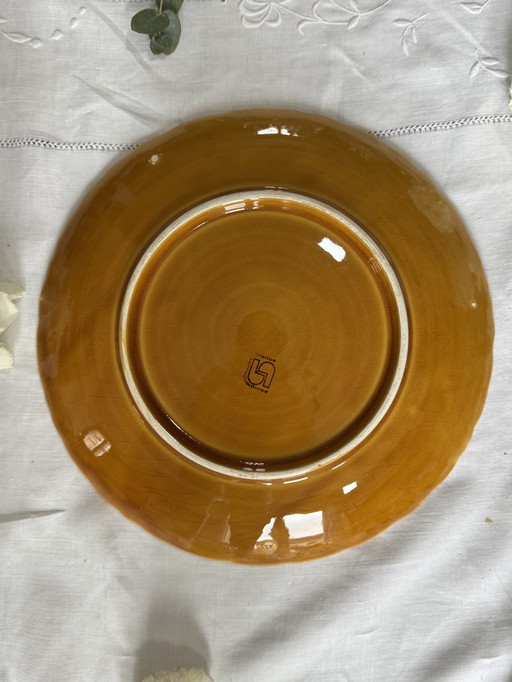 Plat barbotine vintage 