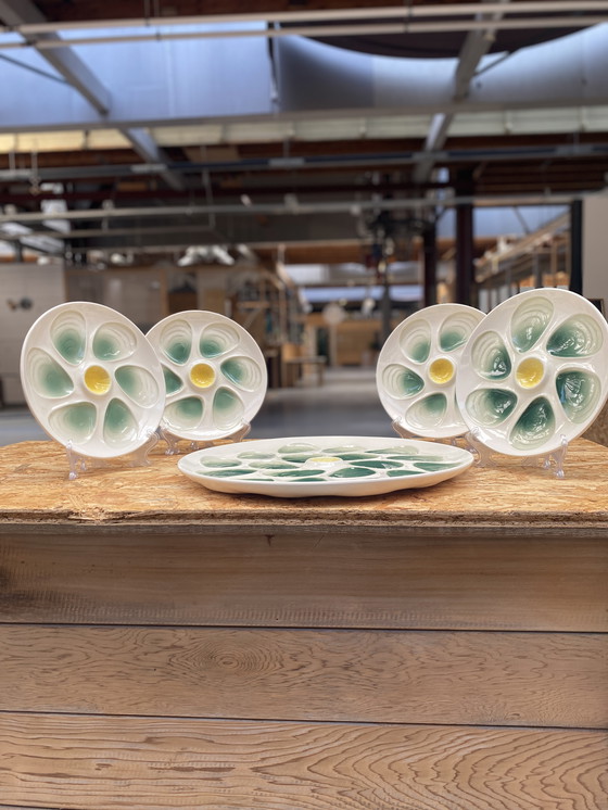 Image 1 of 4X Salins French Oyster Plates With 1X Serving Bowl