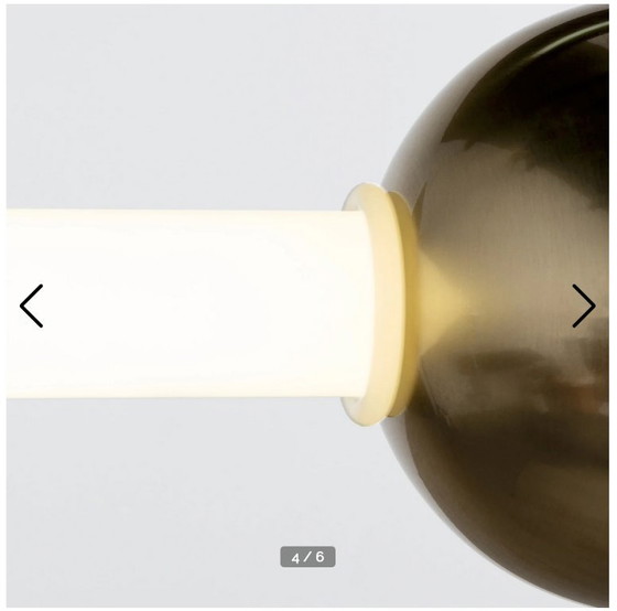 Image 1 of Pendelleuchte, Minimalistisch, edel aus Glas und Messing