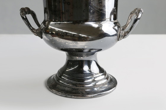 Image 1 of Cubo de hielo Art Déco de latón plateado, Francia, década de 1900