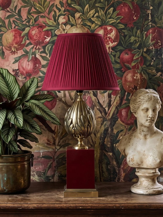 Large Vintage Le Dauphin Vérone Brass Table Lamp, 1970s (photo 2 of 15)