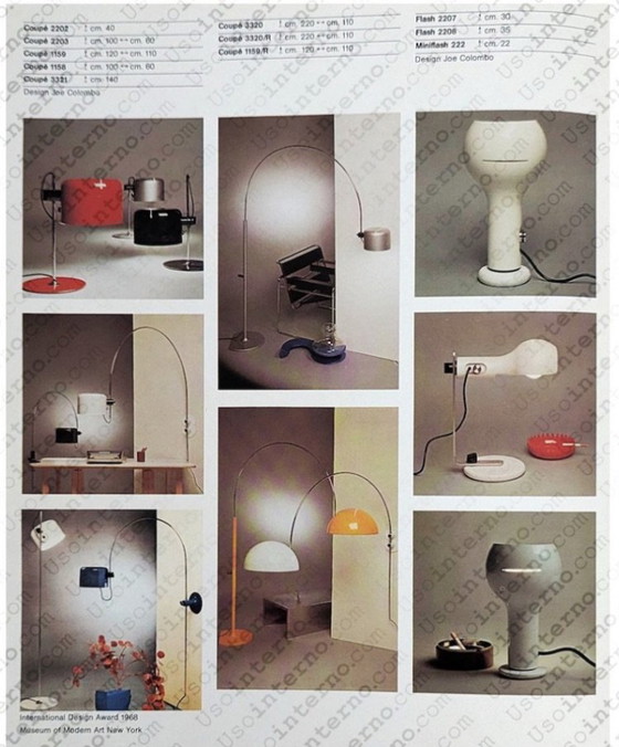 Miniflash Lampe Joe Colombo Oluce – Tischlampen, Metall (photo 15 of 15)