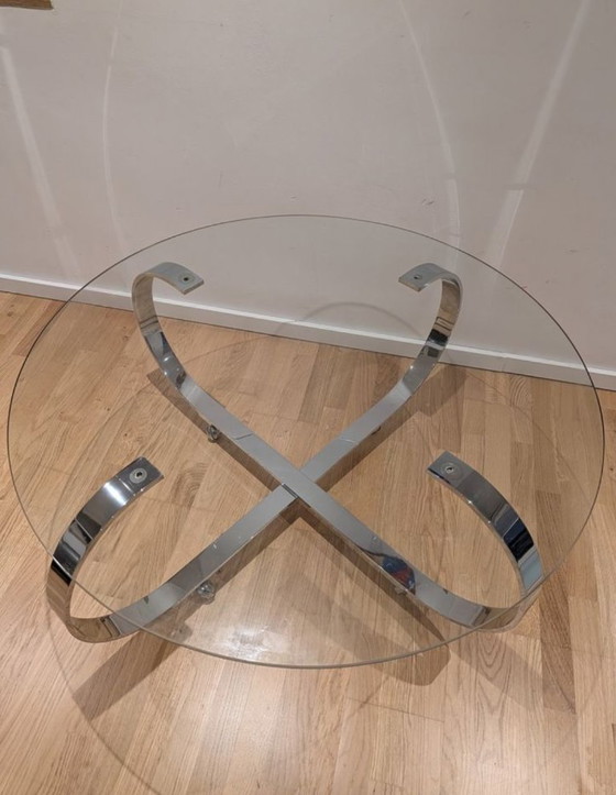 Designer Coffee table from the 70s or 80s – Chrome (photo 3 of 6)