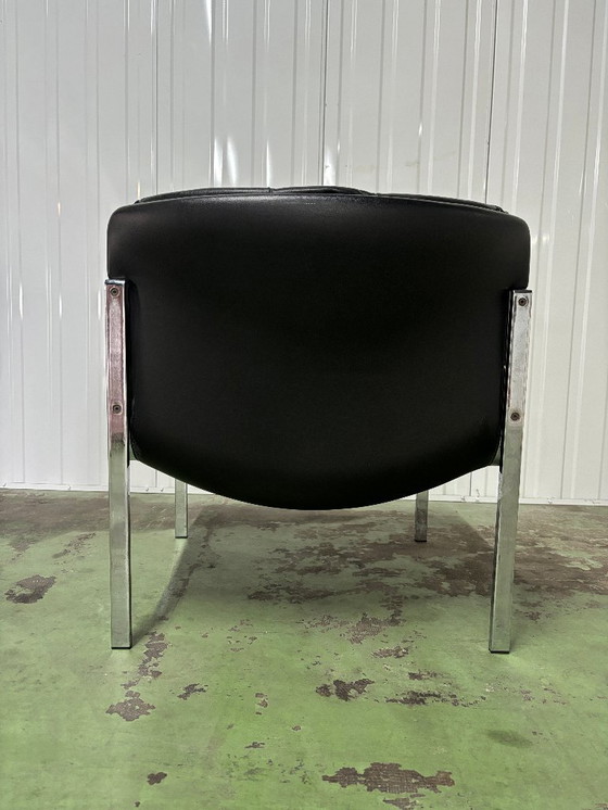 Image 1 of Leather Lounge Chair by Hans Eichenberger for Girsberger, 1960