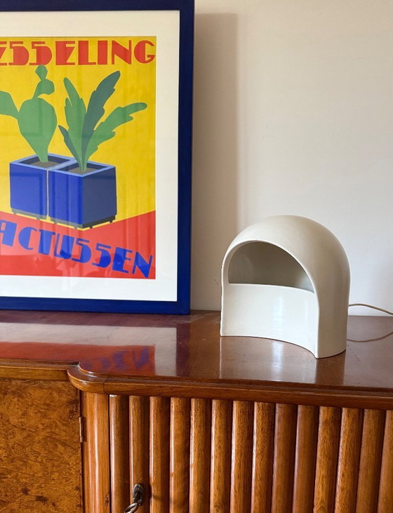 Image 1 of Organic white ceramic table lamp, Italy 1970