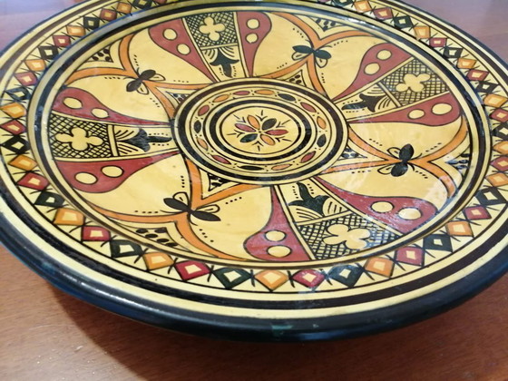 Image 1 of Assiette vintage en céramique « SAFI » Maroc signée