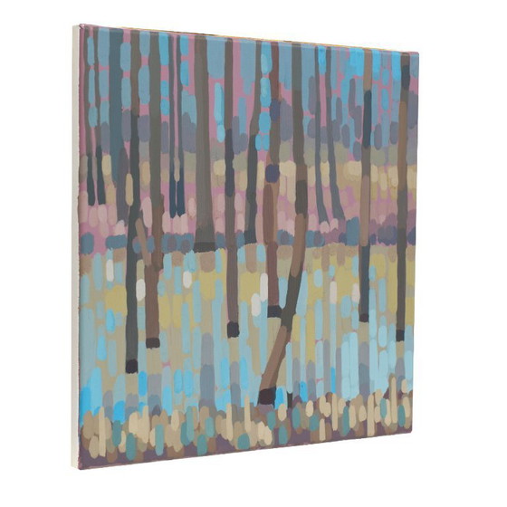 Image 1 of Peinture représentant un reflet dans l'eau, pièce unique peinte à la main, nature, paysage, peinture acrylique 40x40cm