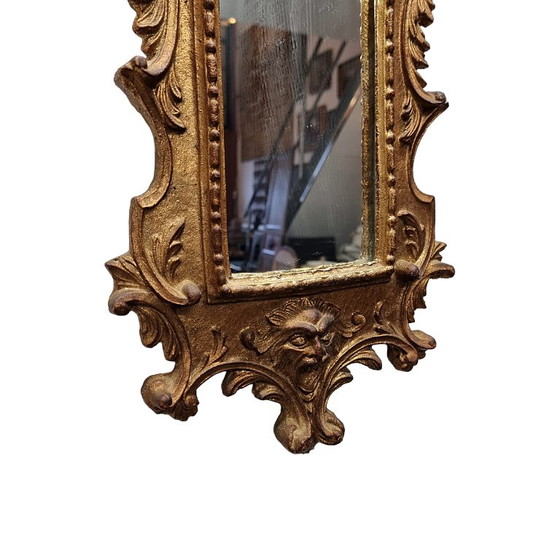 Image 1 of Italian Baroque style gilded mirror, 1950s