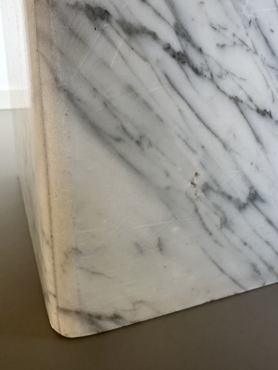 Image 1 of Vintage Carrara Bianco marble stone Italian coffee table 70s
