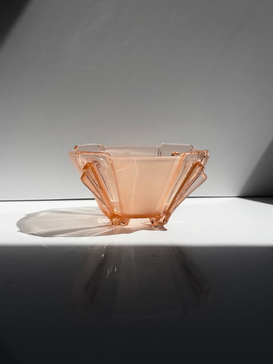 Bol en verre Stölzle Art Déco Rosalin no. 19250, Heřmanova Huť, années 1930 – Objets déco, Glass (photo 2 of 5)