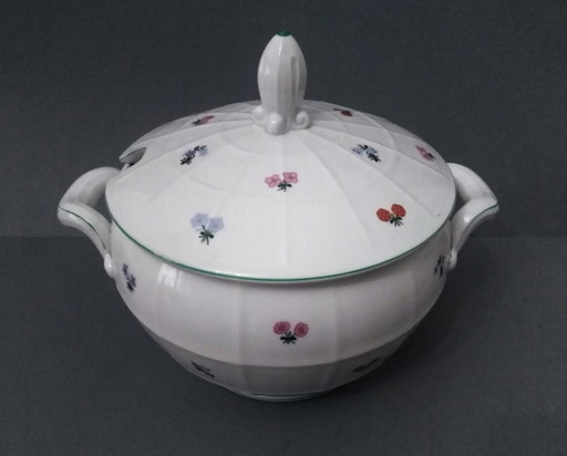 Dagobert Peche 'Parma' Enorme cuenco de sopa Art Déco con tapa 1935