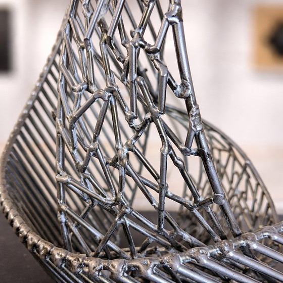 Image 1 of Scultura in filo metallico vintage senza titolo firmata Bob Bennett (1979) artista americano