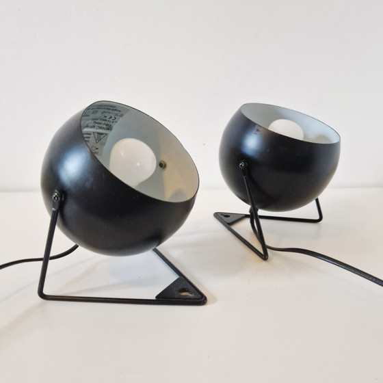 Image 1 of Set di 2 lampade a globo, luci notturne, applique da parete, faretti anni '90
