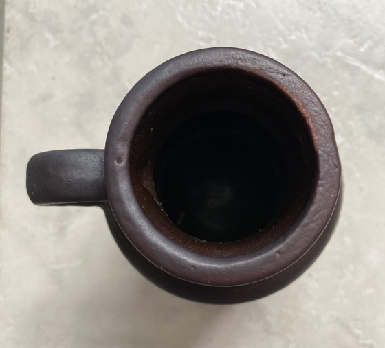 Image 1 of Vaso in lava marrone di Scheurich modello 414-16, Germania occidentale, anni '70