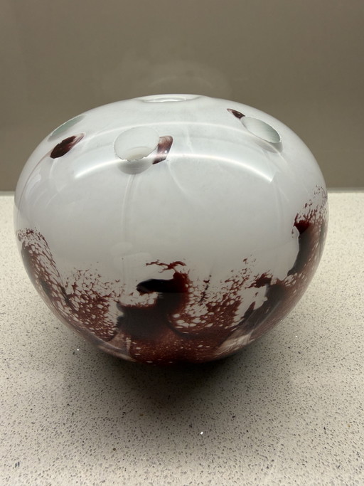Pascal Guernic – Signierte Pique-Fleurs / Vase Boule – Monpazier – Mit Originalzertifikat