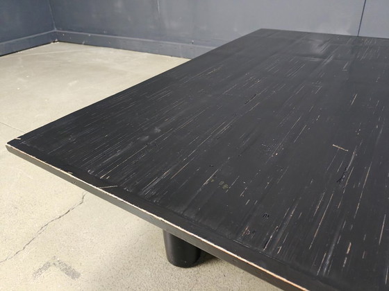 Image 1 of XL Belgian Coffee Table in Ebonized Wenge and Bamboo attributed to Axel Vervoordt, 1980s