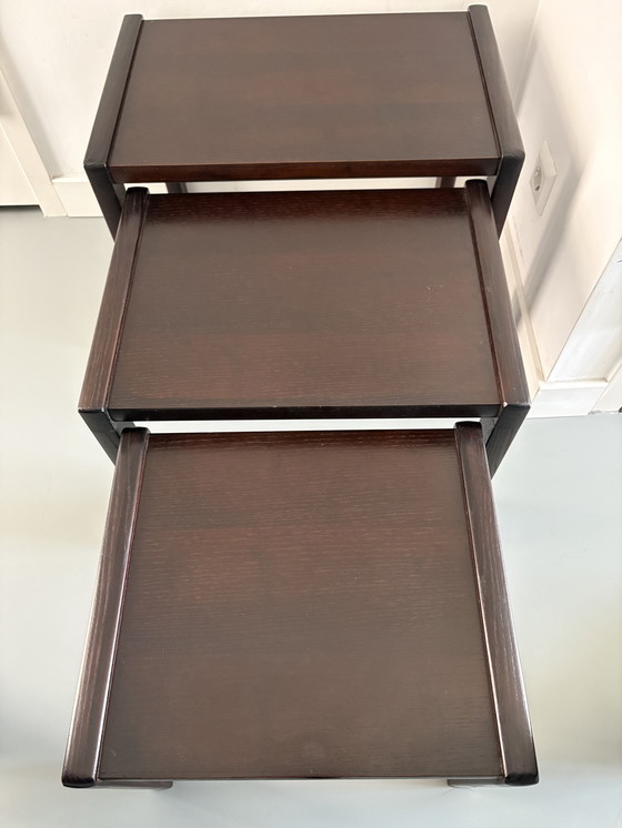 Image 1 of Vintage wengé houten nesting tables