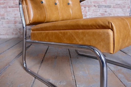 Een paar gerestaureerde Bauhaus-fauteuils van Mücke-Melder, beukenhout, chroom, Tsjechië, jaren 1930. (photo 2 of 19)