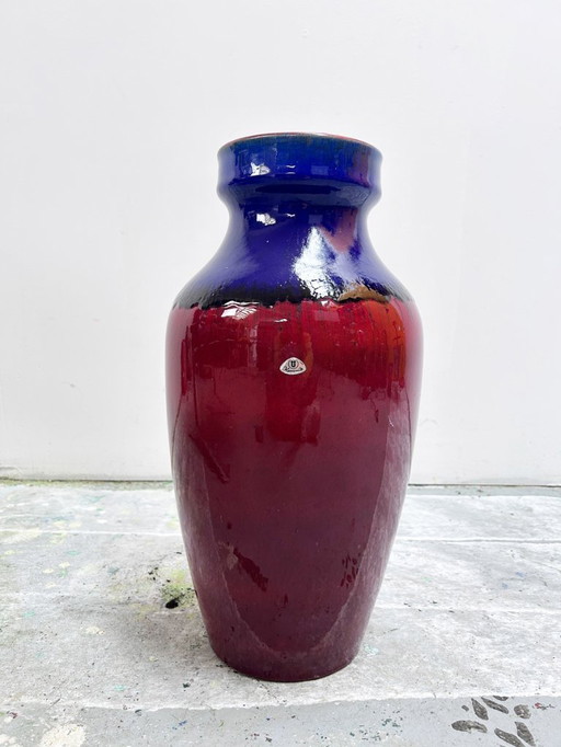 XXL Vase Ü Keramik – rot & blau – 127 cm