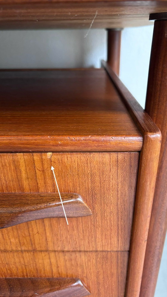 Image 1 of Vintage Desk 2-Sided In Teak